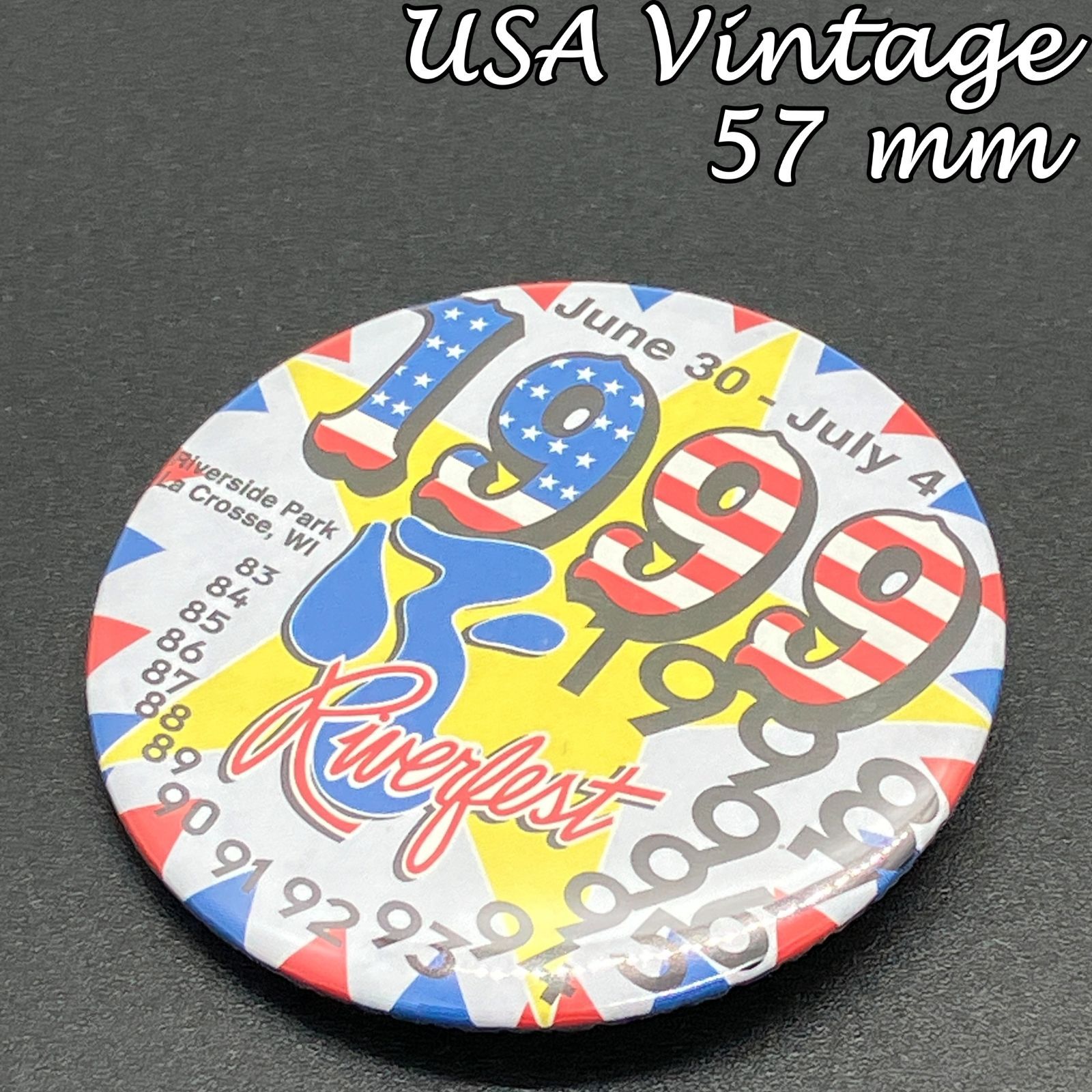 缶バッジ ビンテージ 輸入 アメリカ 『 リバーフェスト 1999 年代