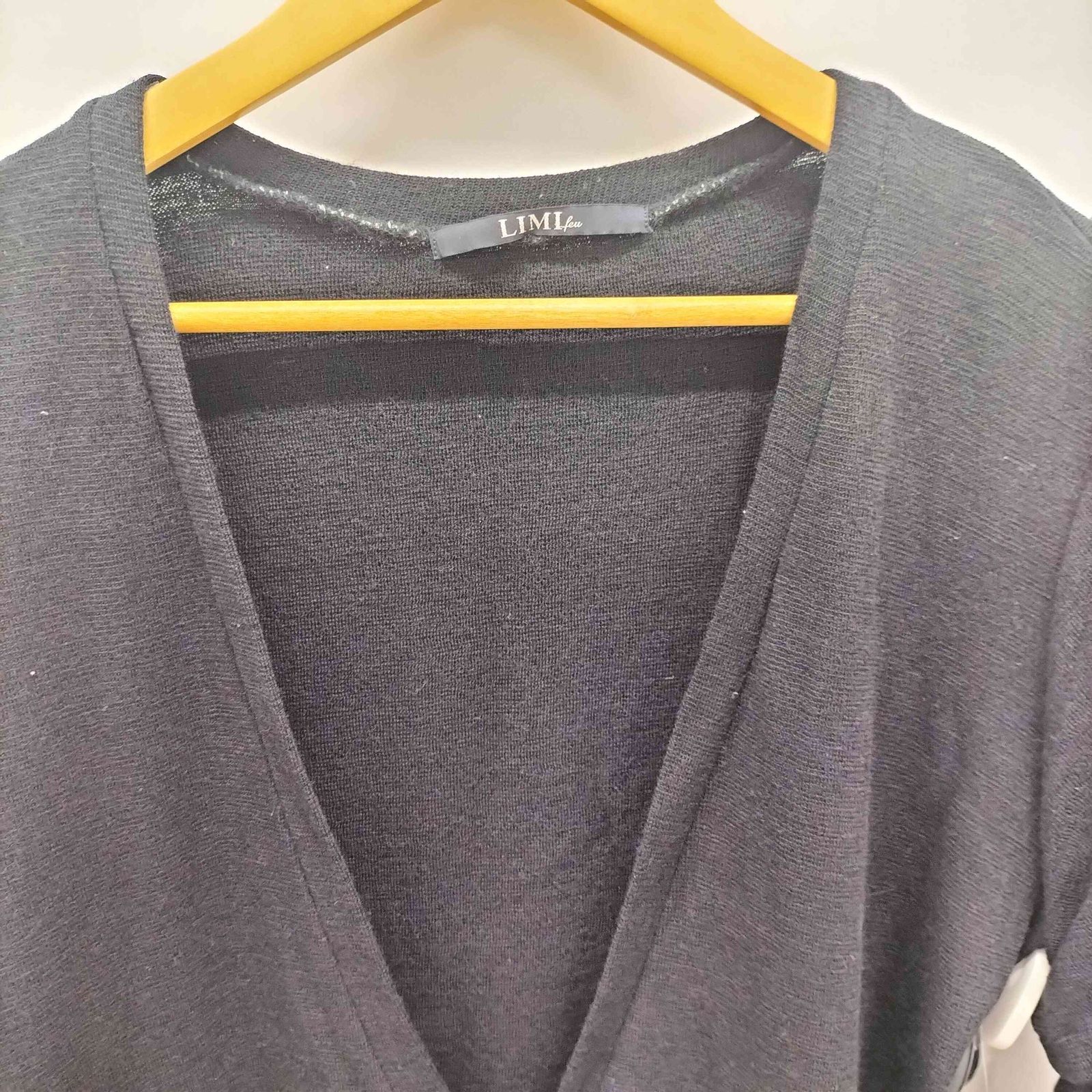 LIMI feu リミフゥ　ウール　アシンメトリー　変形ニットカーディガン LIMI fueリミフゥ アシンメトリー 変形デザインニットカーディガン