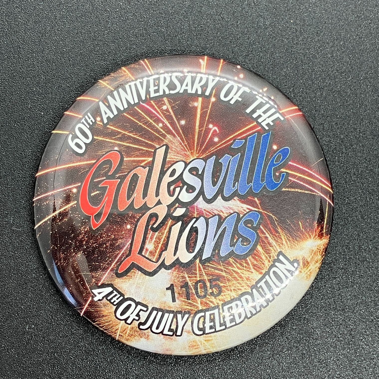 ヴィンテージ 缶バッジ 輸入 アメリカ 『 ゲイルズビル ライオンズ 60