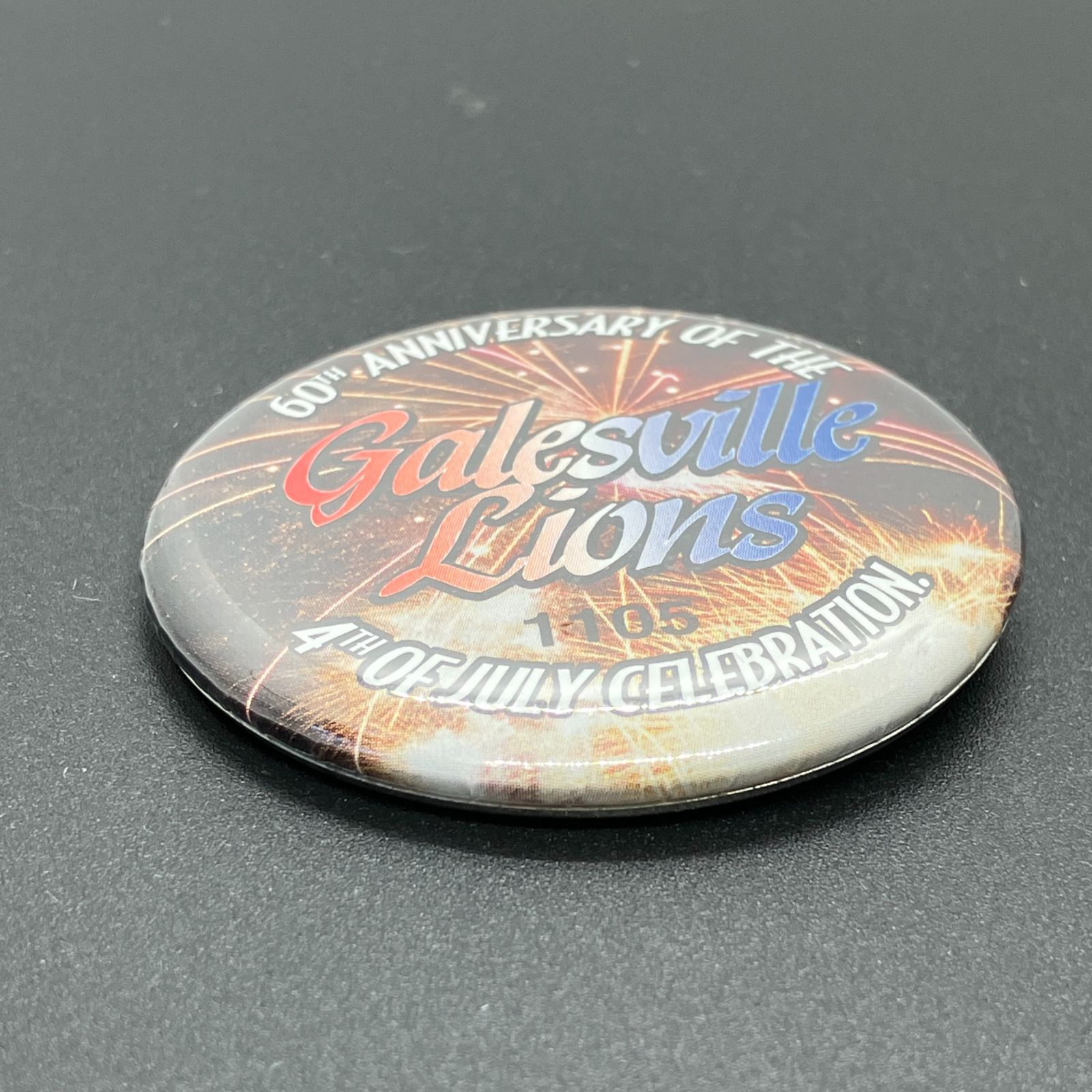 ヴィンテージ 缶バッジ 輸入 アメリカ 『 ゲイルズビル ライオンズ 60