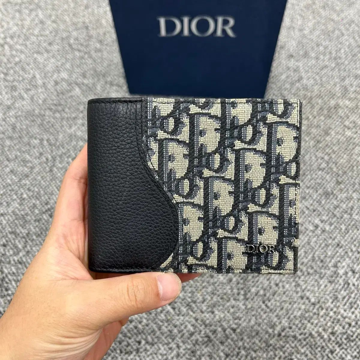 正規品】ディオール オブリーク サドル 二つ折り財布 ベージュ - メルカリ