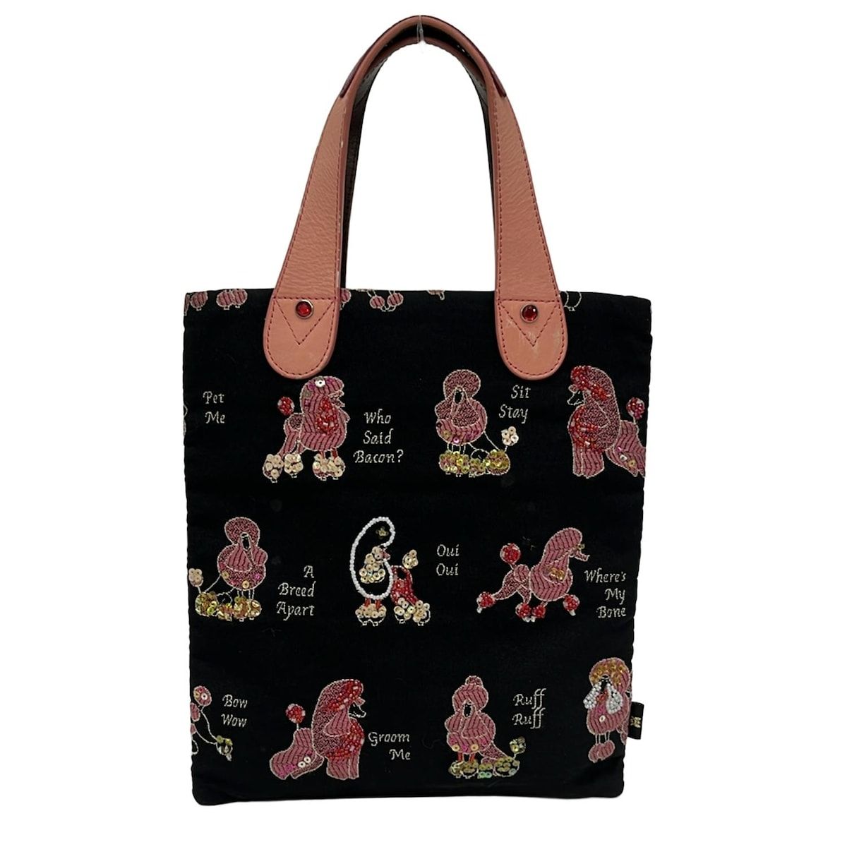 Thinkbee! シンクビー　ゴブラン織トートバッグ　ビーズ　　スパンコール 美品 Think Bee! トートバッグ シンクビー ゴブラン織り スパンコール