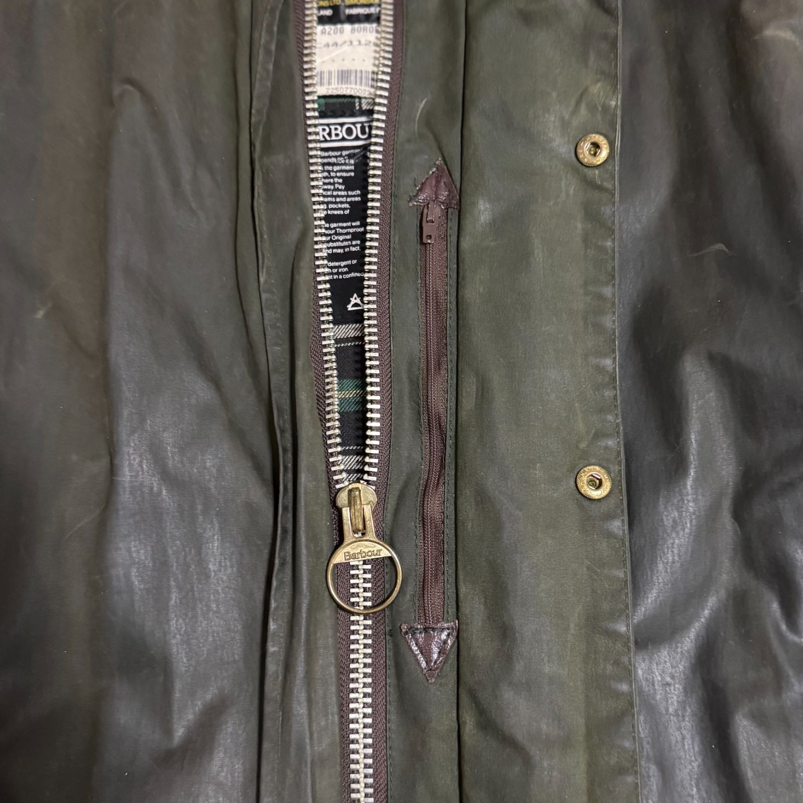 USED/古着】80s Barbour バブアー BORDER ボーダー オイルドジャケット 