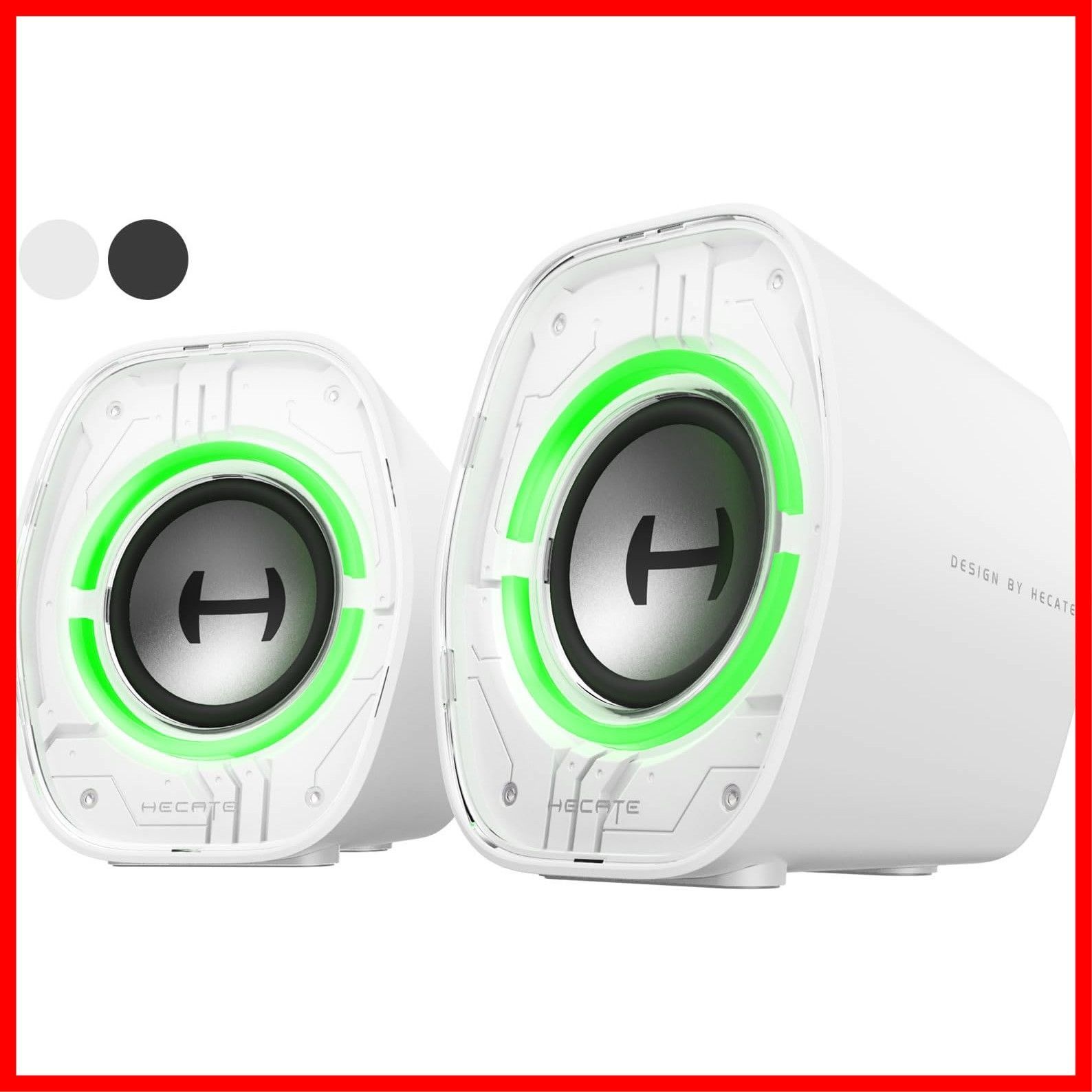 AUX ワイヤレス・有線接続両対応 Bluetooth/USB/3.5mm ｜ ｜ ｜ ｜ 音質高 アクティブ先端デザインスピーカー PC ゲーム/映画/音楽モード搭載 2.0ch 2/Switch等対応 Pro/PS5/PS4/Switch ｜ PS5 ゲー