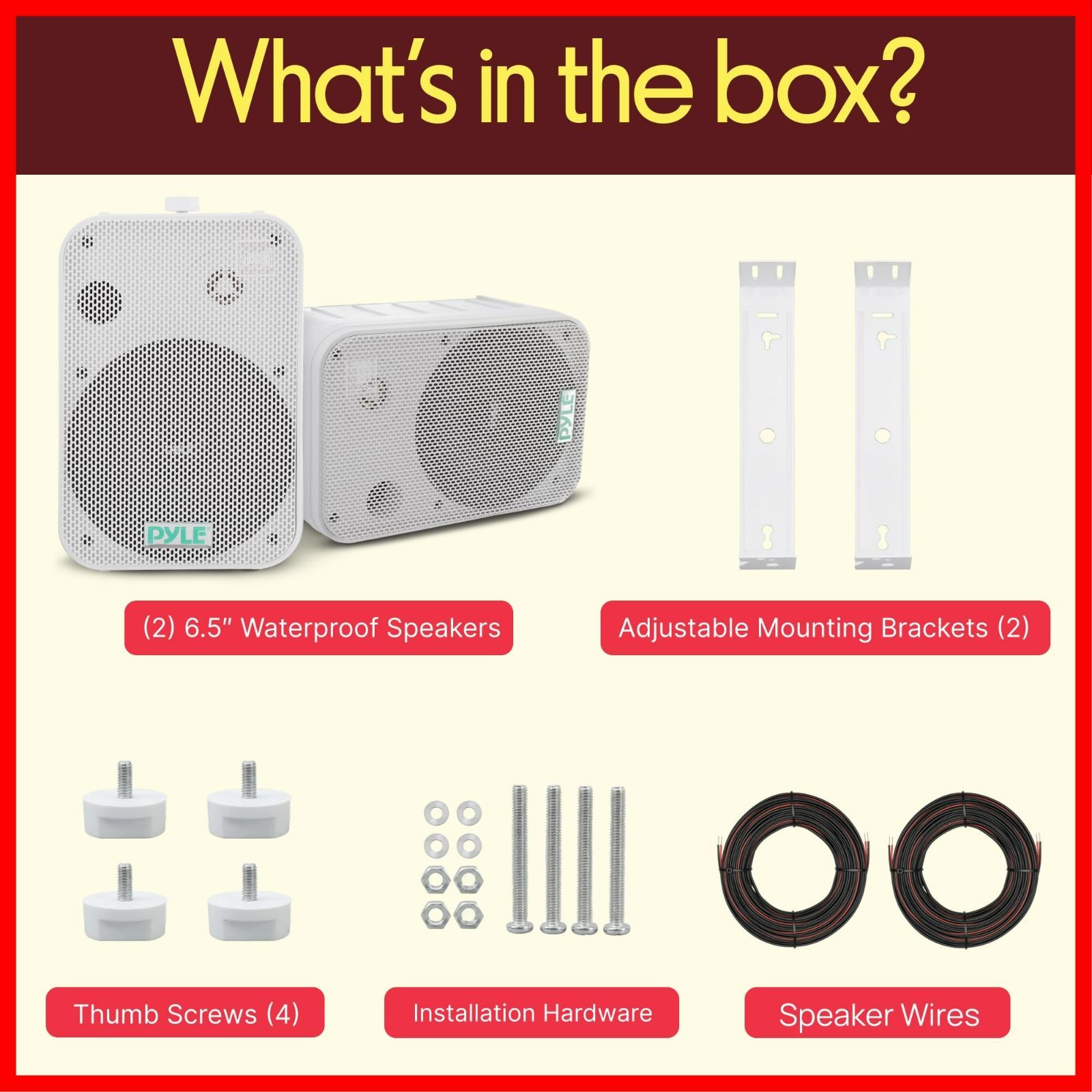  4オーム 定格出力250 W 30 Hz-22 kHz 最大出力500 防錆性メッシュグリル＆角度調整 なブラケット付き 屋内|屋外兼用ウォールマウントスピーカー ペア 壁 天井面取り付け型 6.5インチ 1年間のメーカー付き ２WAY完全防水 ホワイト その他 文房具 事務用品