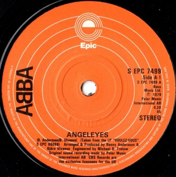7” ABBA Angeleyes / Voulez-Vous SEPC7499 Epic /00080 - メルカリ
