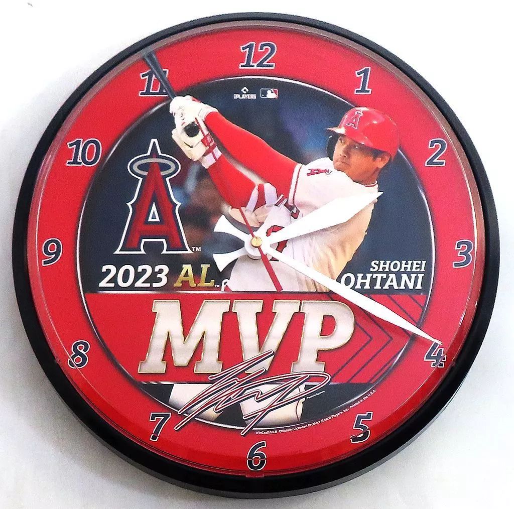 中古】置き時計・掛け時計 大谷翔平#17(ロサンゼルス・エンゼルス