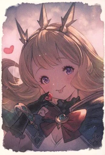 グラブル　ホワイトデー　バレンタイン　色紙　ポストカード　カリオストロ 中古】紙製品 カリオストロ メッセージ入りイラストカード 「GRANBLUE