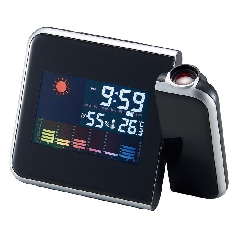 ギフト】プロジェクター機能付ウェザークロック 6186-23 - メルカリ