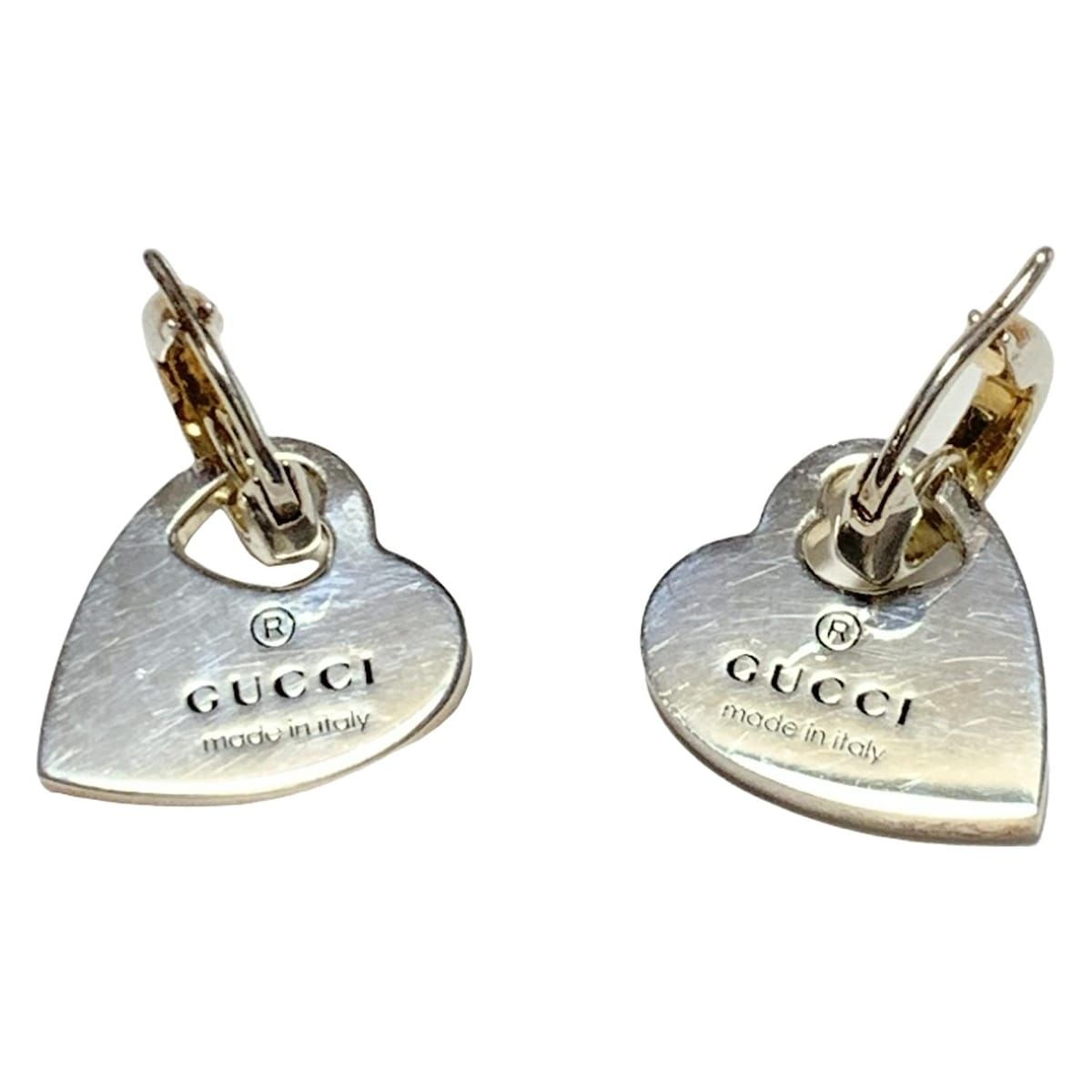 GUCCI(グッチ) ピアス - シルバー ハート - メルカリ