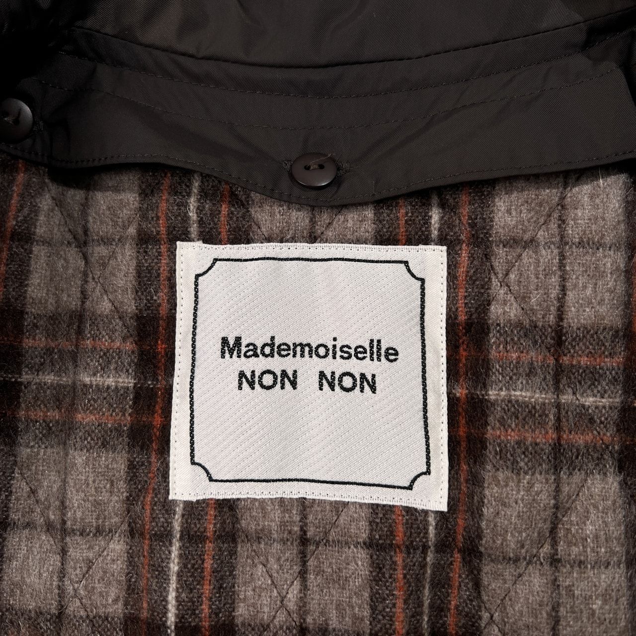Mademoiselle NON NON マドモアゼルノンノン チェック ウール 中綿