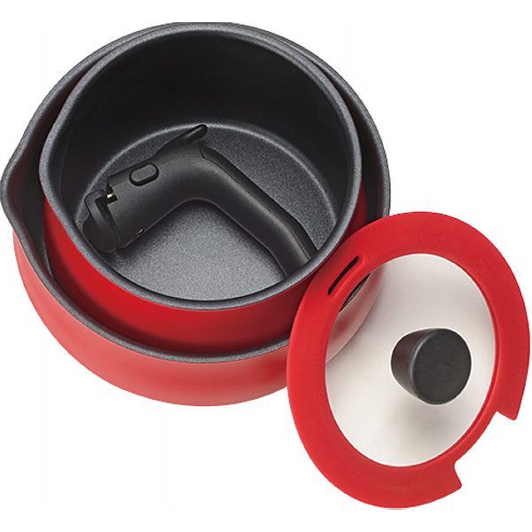 ギフト キッチン用品 トゥーメイ 着脱IH対応マルチセット L レッド RB-2814
