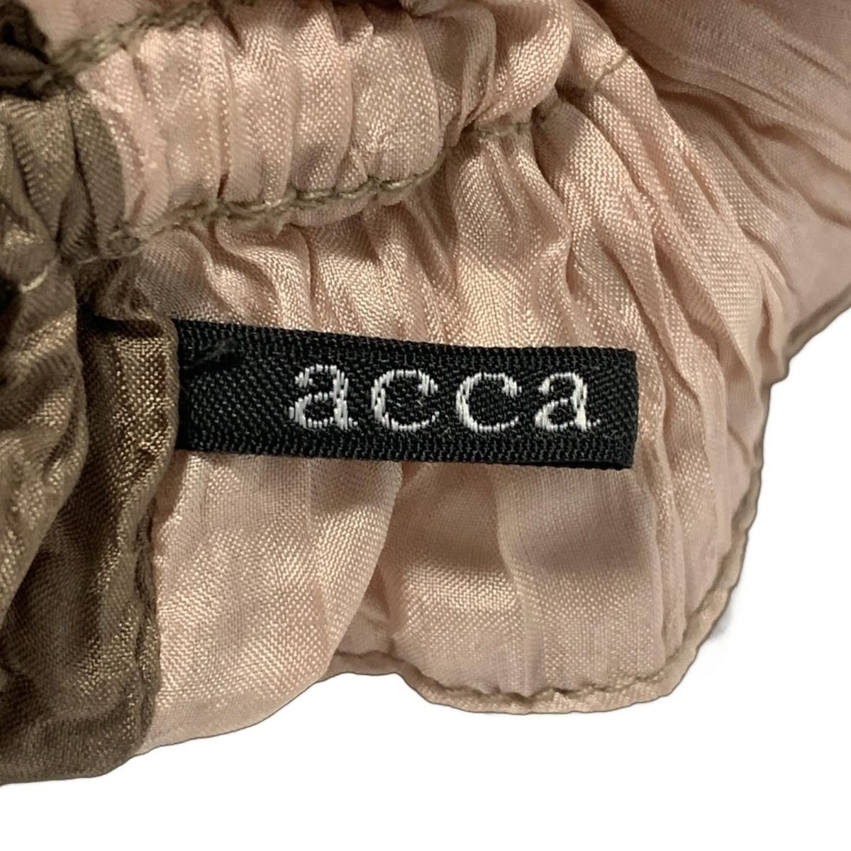 acca(アッカ) シュシュ - ライトピンク×ブラウン シワ加工 - メルカリ