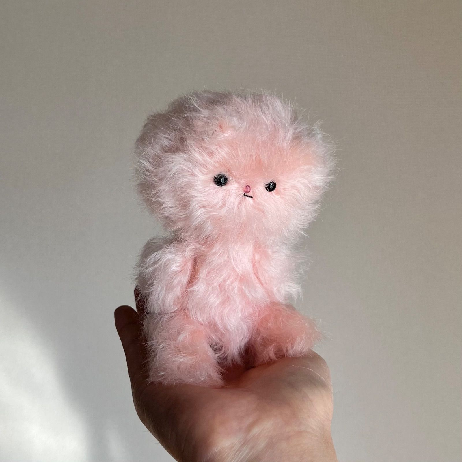 さくら色の子 ｝ ぬいぐるみ 作家 ねこ テディベア ハンドメイド