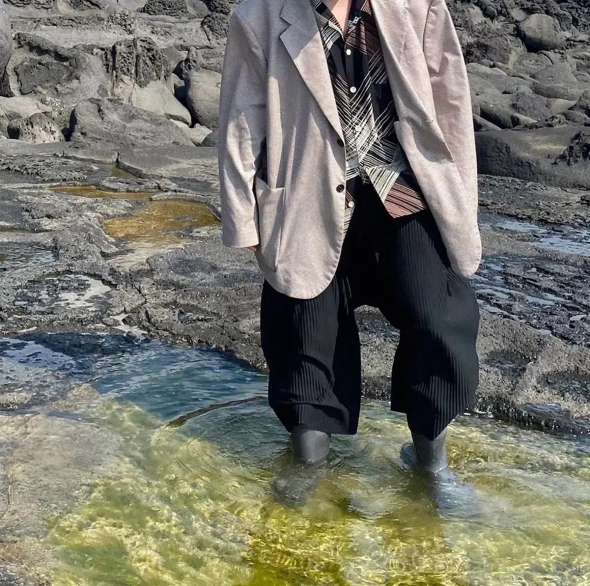 オムプリッセ サルエル パンツ - メルカリ