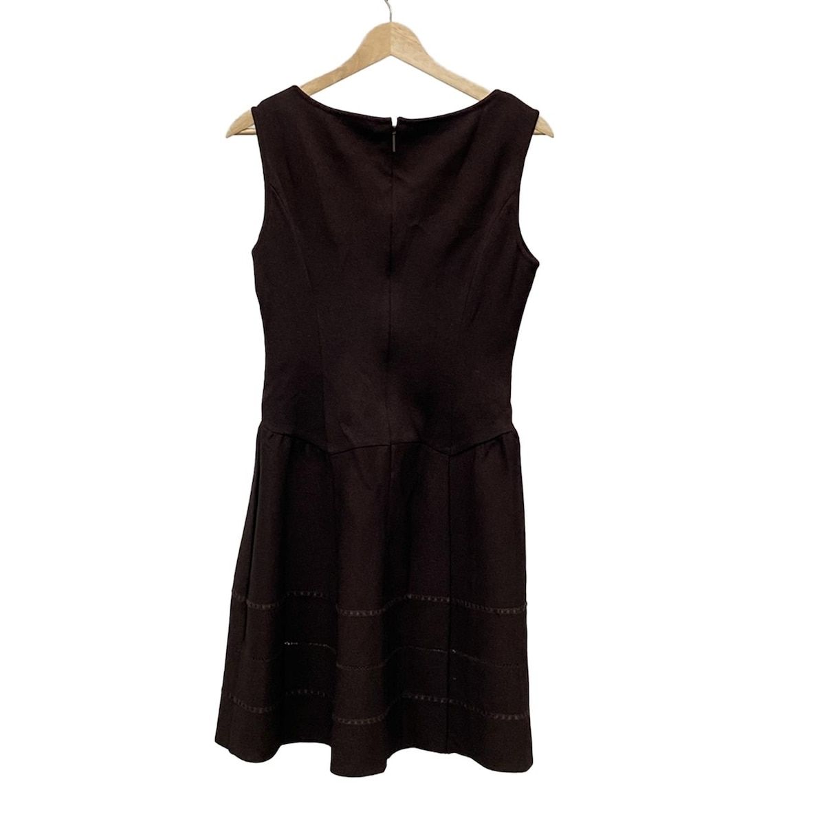 Rene ブラック ノースリーブ ひざ丈ワンピース 38 Rene（ルネ