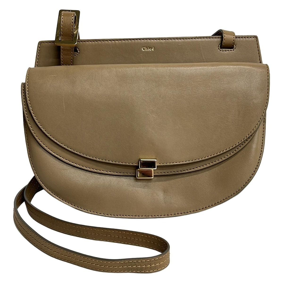 Chloe(クロエ) ショルダーバッグ ジョージア ベージュ×ライトブラウン 