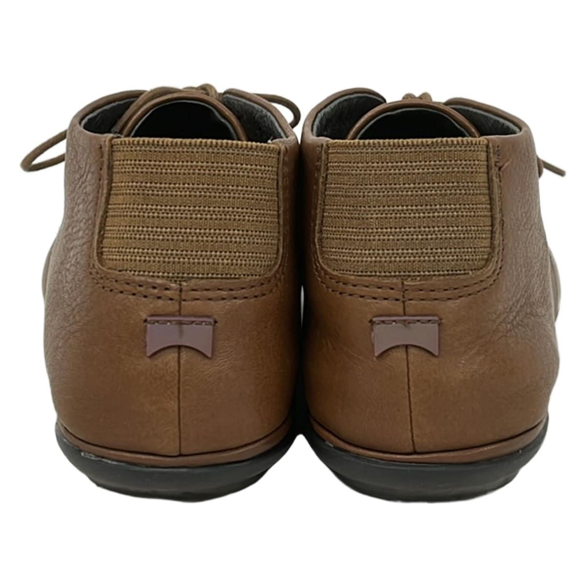 カンペール シューズ 38 レディース 白×ブラウン レザー CAMPER CAMPER 