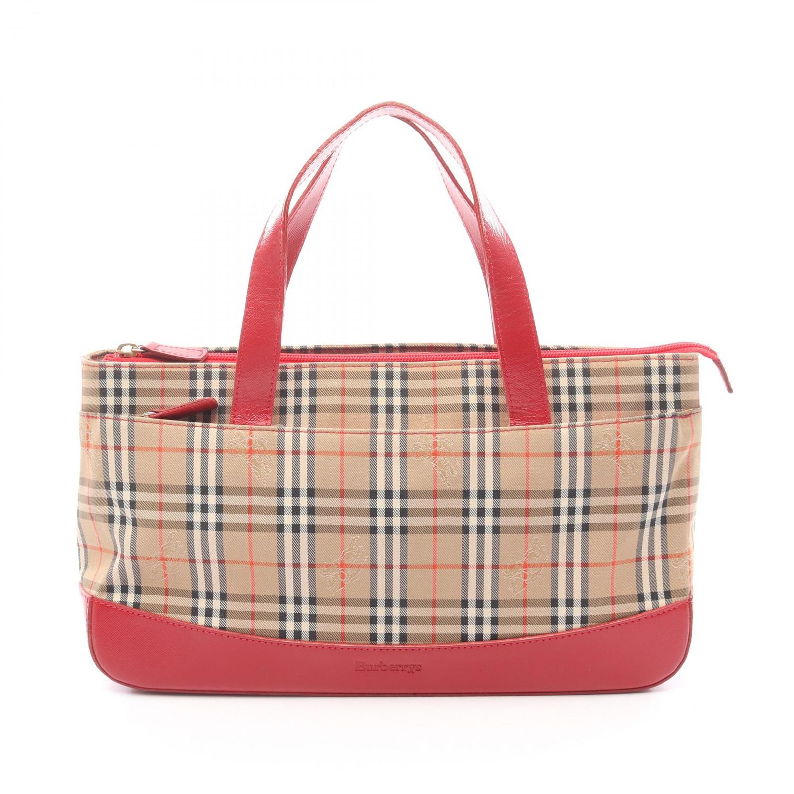 BURBERRY（バーバリー） ノバチェック ハンドバッグ キャンバスxレザー 