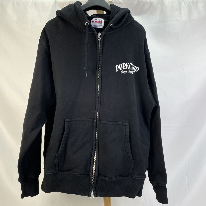 PORKCHOP GARAGE SUPPLY ジップパーカー s黒 01w-6115 PORKCHOP GARAGE