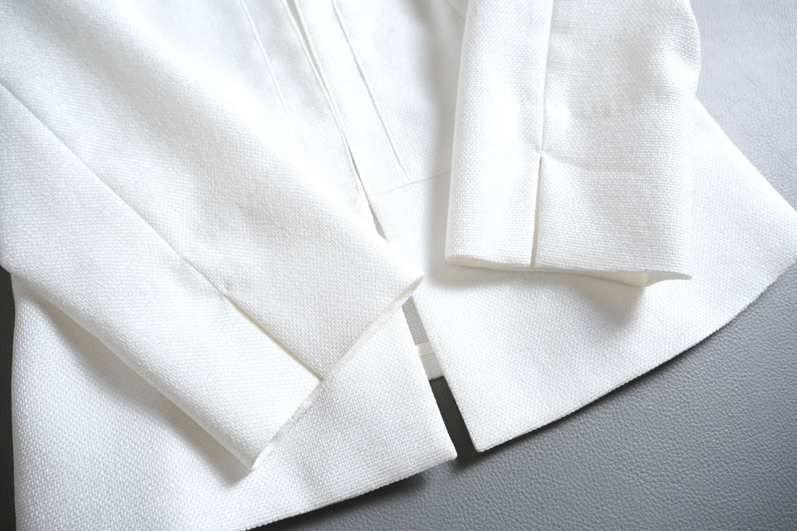 116t*美品 ANAYI アナイ ノーカラージャケット 38 M ホワイト - メルカリ