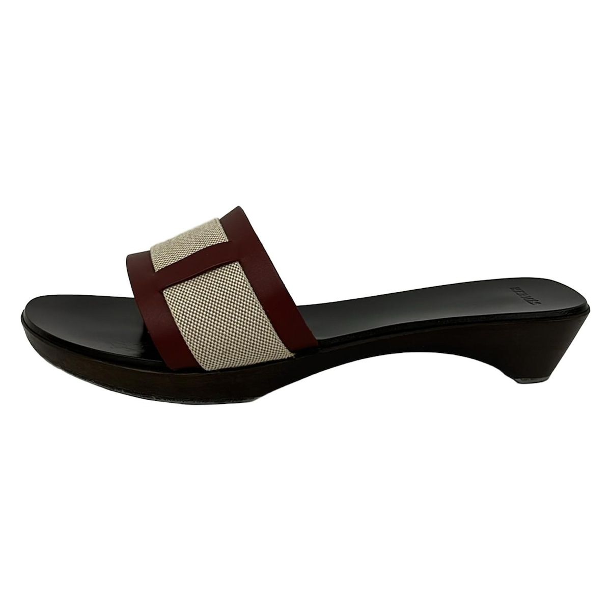 HERMES(エルメス) ミュール 36 レディース - アイボリー×ダーク