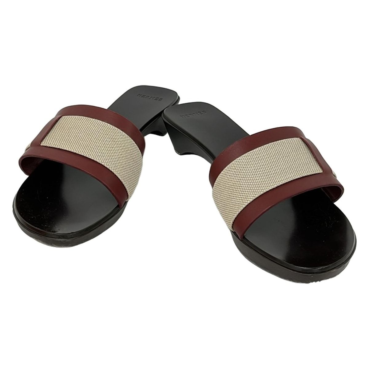 HERMES(エルメス) ミュール 36 レディース - アイボリー×ダーク