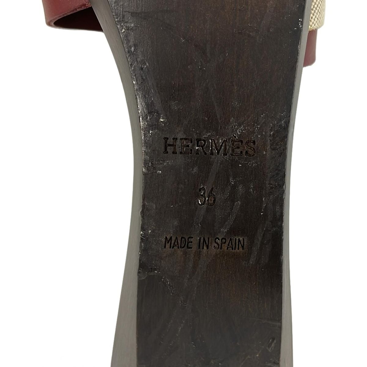 HERMES(エルメス) ミュール 36 レディース - アイボリー×ダーク
