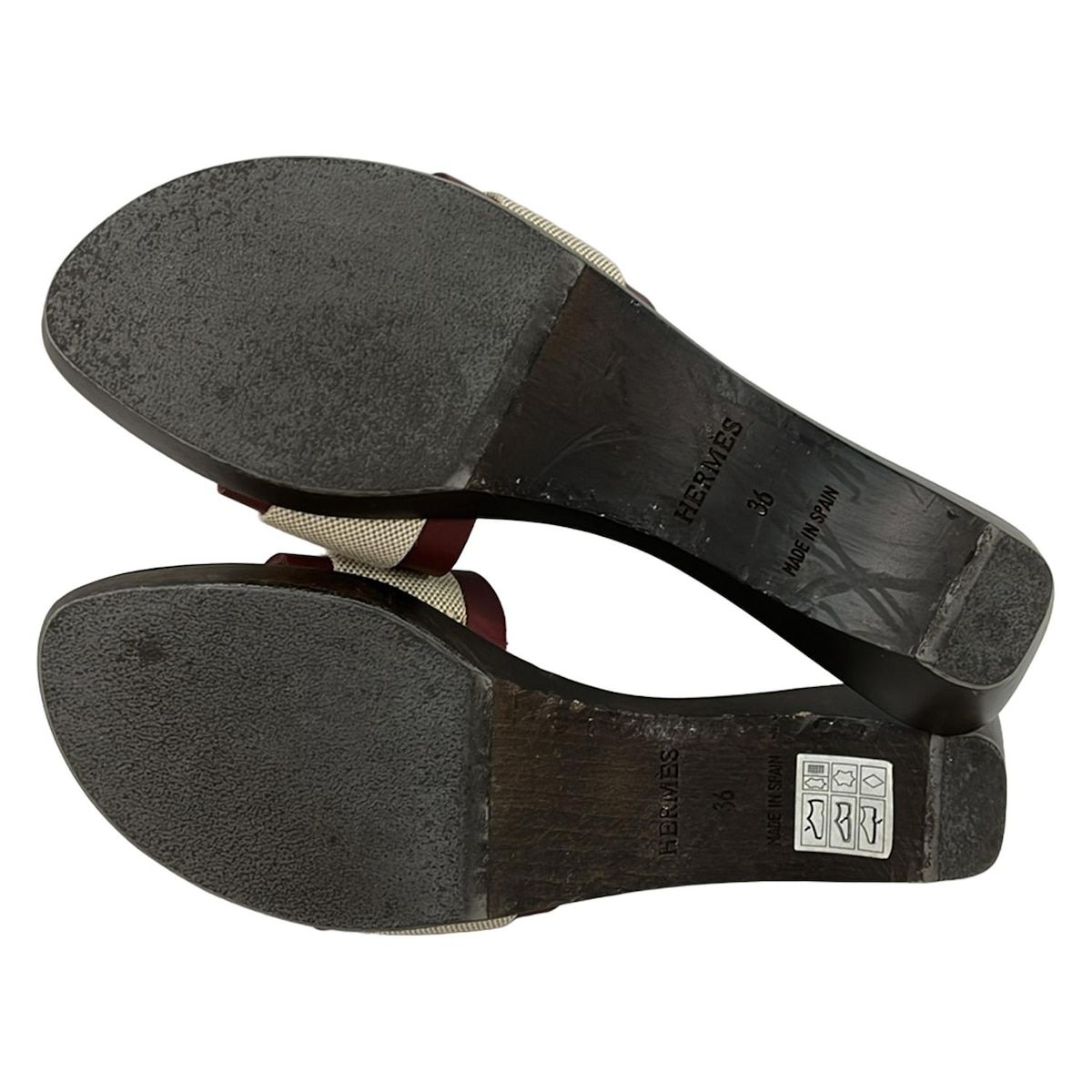 HERMES(エルメス) ミュール 36 レディース - アイボリー×ダーク