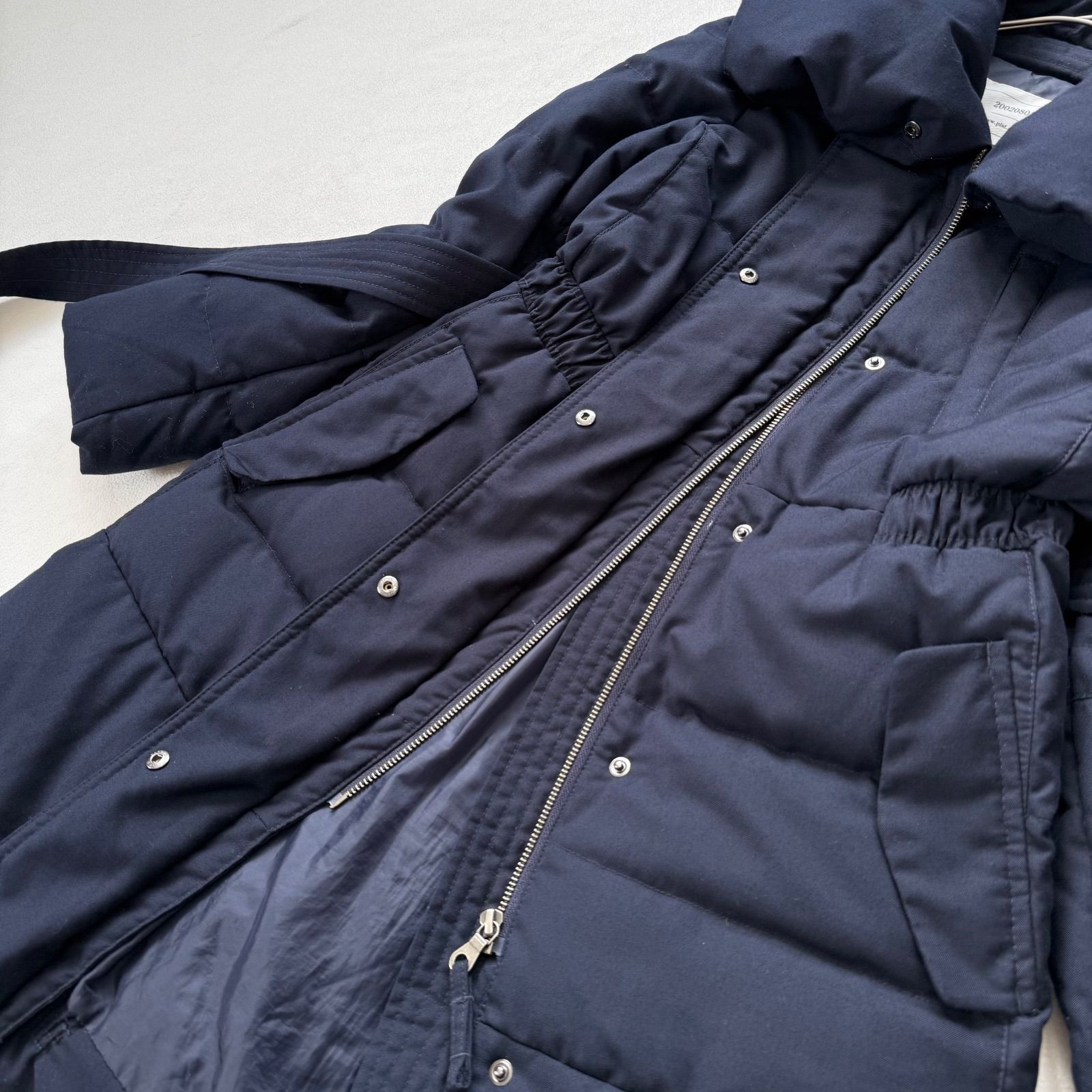 美品・サイズ2✨プラステ ボリュームネック ベルト ロング ダウン