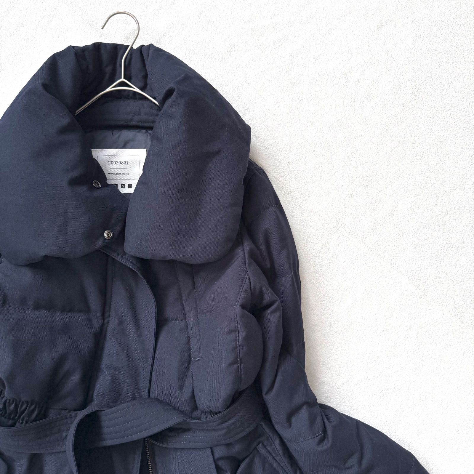 美品・サイズ2✨プラステ ボリュームネック ベルト ロング ダウン