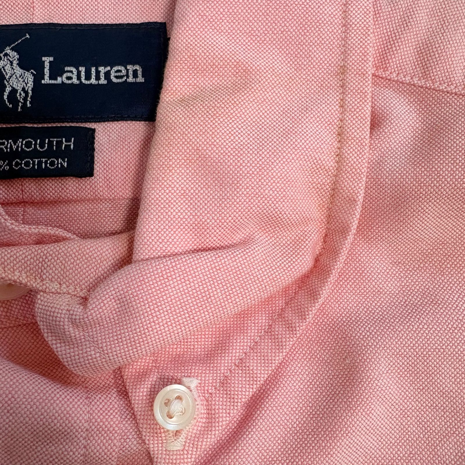 ラルフローレン シャツ 長袖 ピンク 41-84 Lサイズ ワンポイント 刺繍