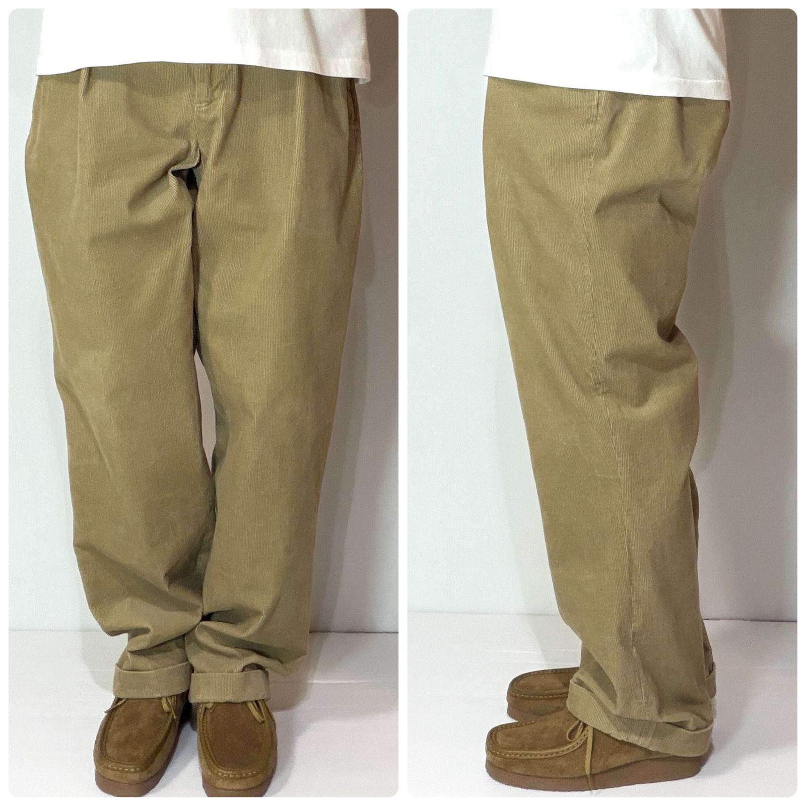 美品 90s Polo by Ralph Lauren ポロラルフローレン ツータック 細畝