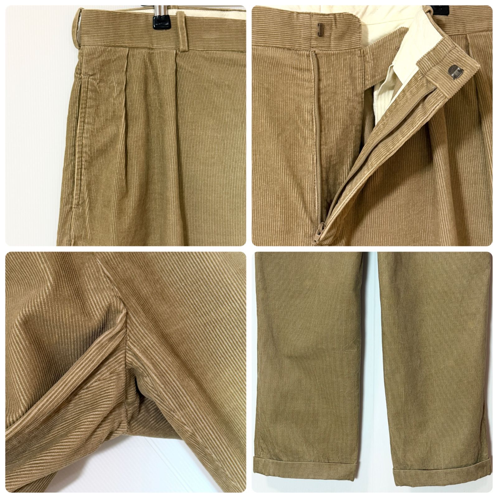 美品 90s Polo by Ralph Lauren ポロラルフローレン ツータック 細畝