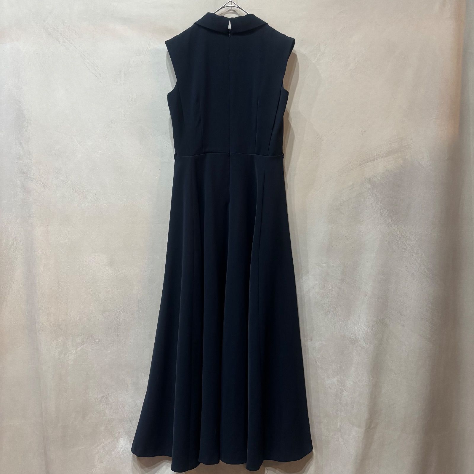 anuans アニュアンス ダブルサテンテーラードフレアワンピース