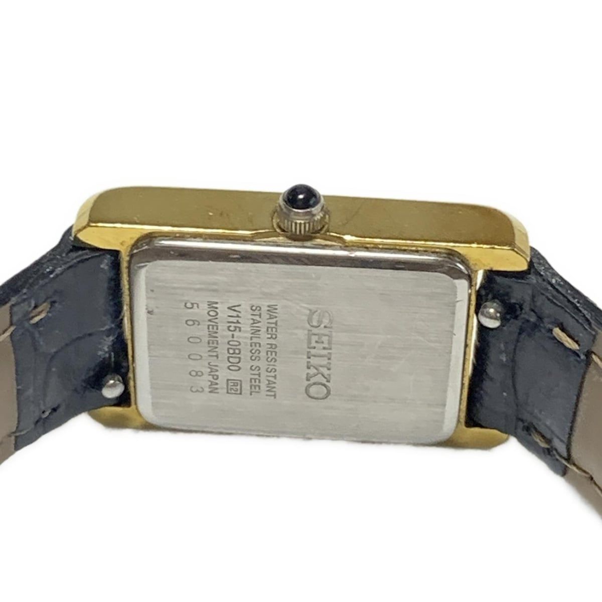 SEIKO(セイコー) 腕時計 - V115-0BD0 レディース 型押し社外ベルト
