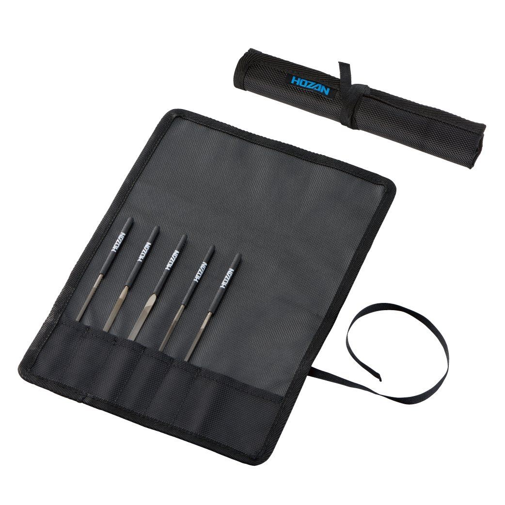ホーザン HOZAN ヤスリセット 上目140 5本組 精密仕上げ用 金属 貴金属の仕上げに 縫製ケース入 K 216