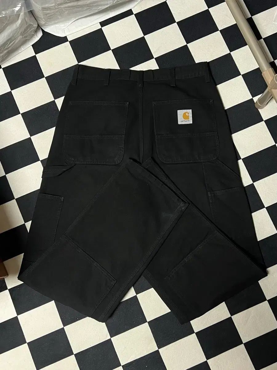 30X32 Carhartt カーハート ダブルニー パンツ DEAR. ブラック