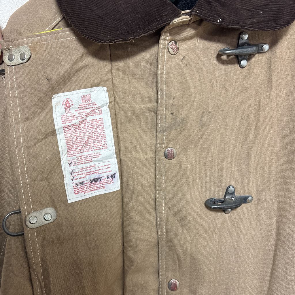 ファイヤーマンジャケット　80年代製　made in USA アメリカ製 GLOBE】 80s USA製 リフレクター付き USファイヤーマンジャケット 80