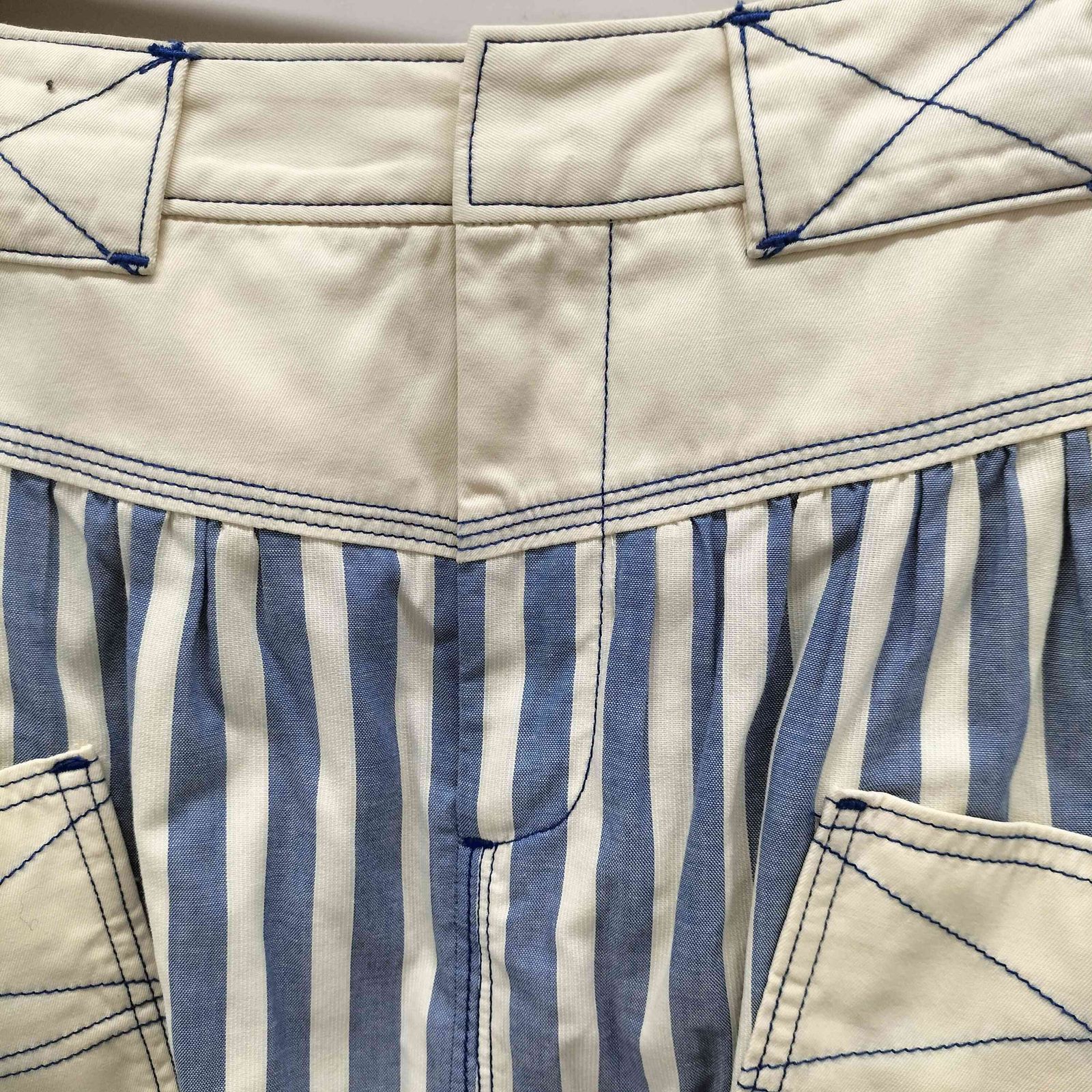 ラルフローレン RALPH LAUREN 切替デザイン ストライプ ワークスカート