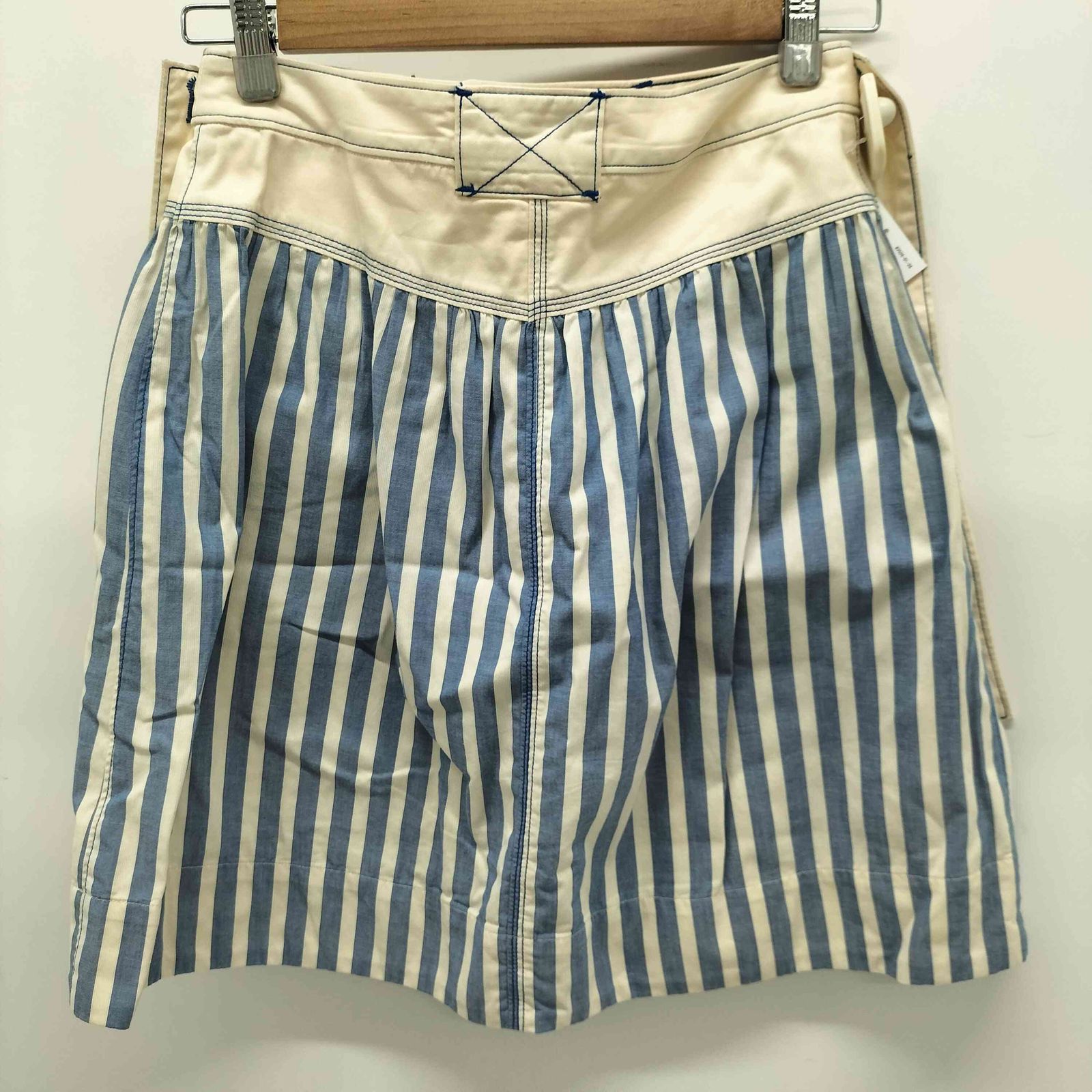 ラルフローレン RALPH LAUREN 切替デザイン ストライプ ワークスカート