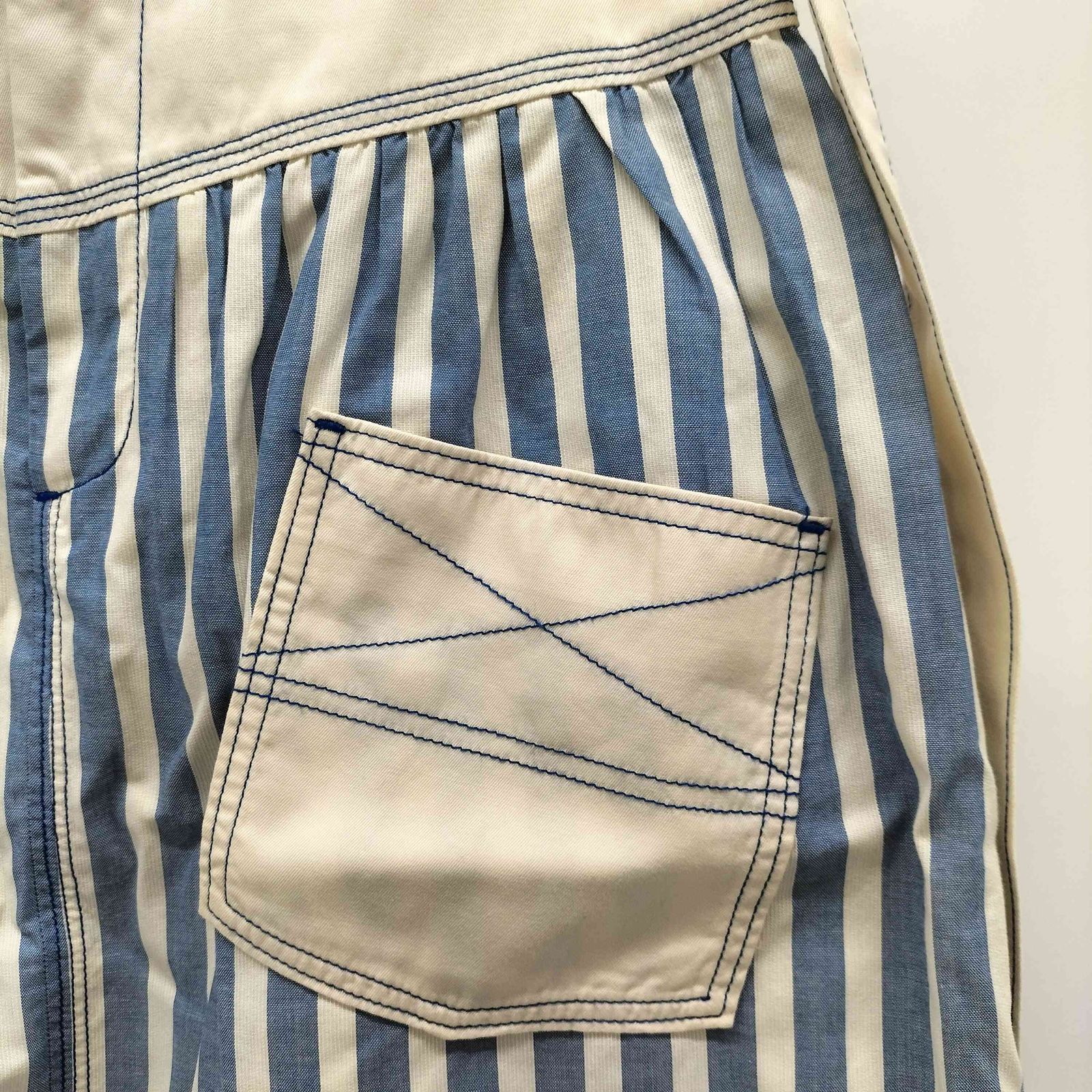 ラルフローレン RALPH LAUREN 切替デザイン ストライプ ワークスカート