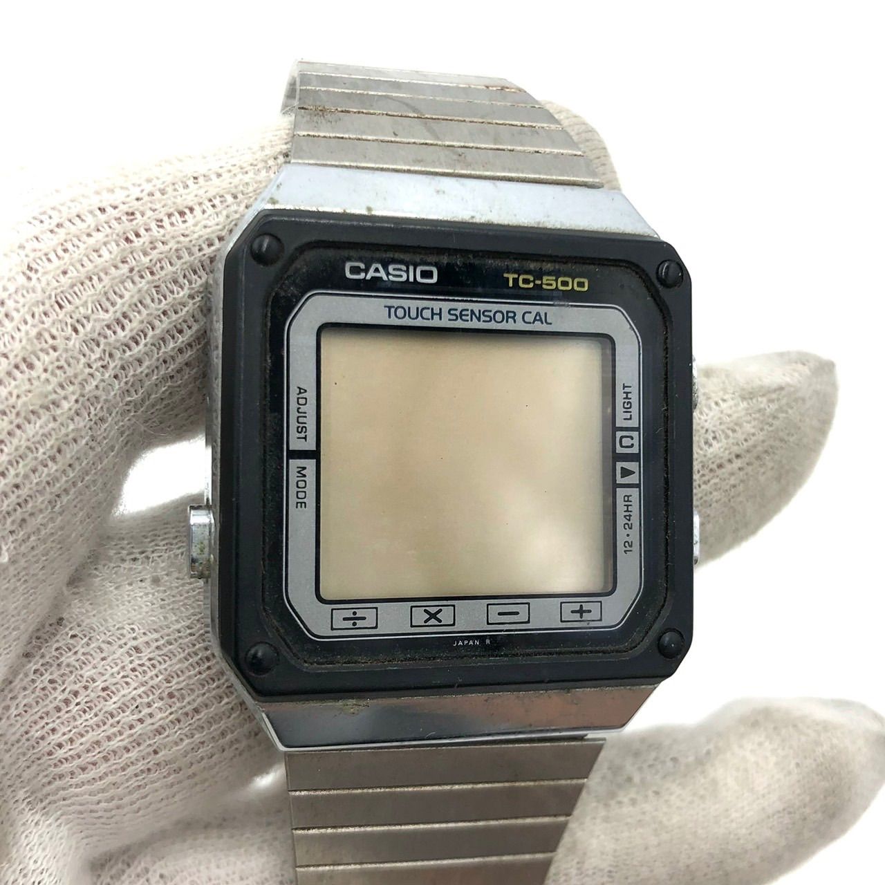 希少 カシオ TC-500 タッチセンサー 計算機 デジタル 腕時計 シルバー