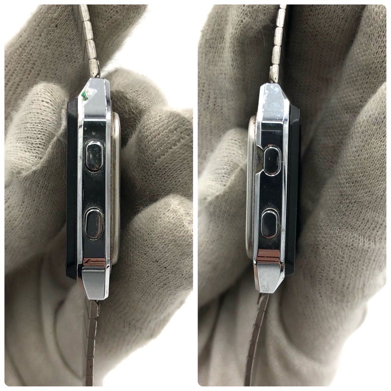 希少 カシオ TC-500 タッチセンサー 計算機 デジタル 腕時計 シルバー