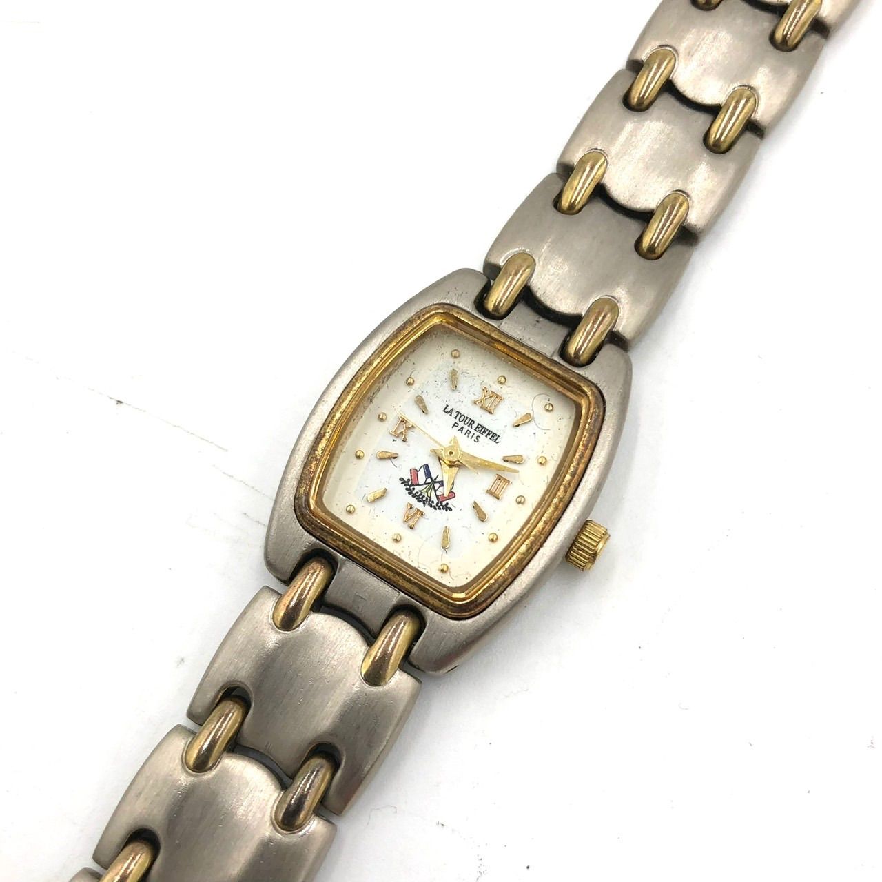 ラトゥールエッフェル 腕時計 レディース クォーツ スクエア コンビ TE
