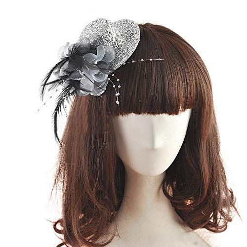 帽子・頭飾り | HoshibakoWorks [IPROCAS] カクテルハットアイボリークリノリンアクセサリーヘッドウェアフェザーカラフルなメッシュレースショーヘアメッシュ結婚