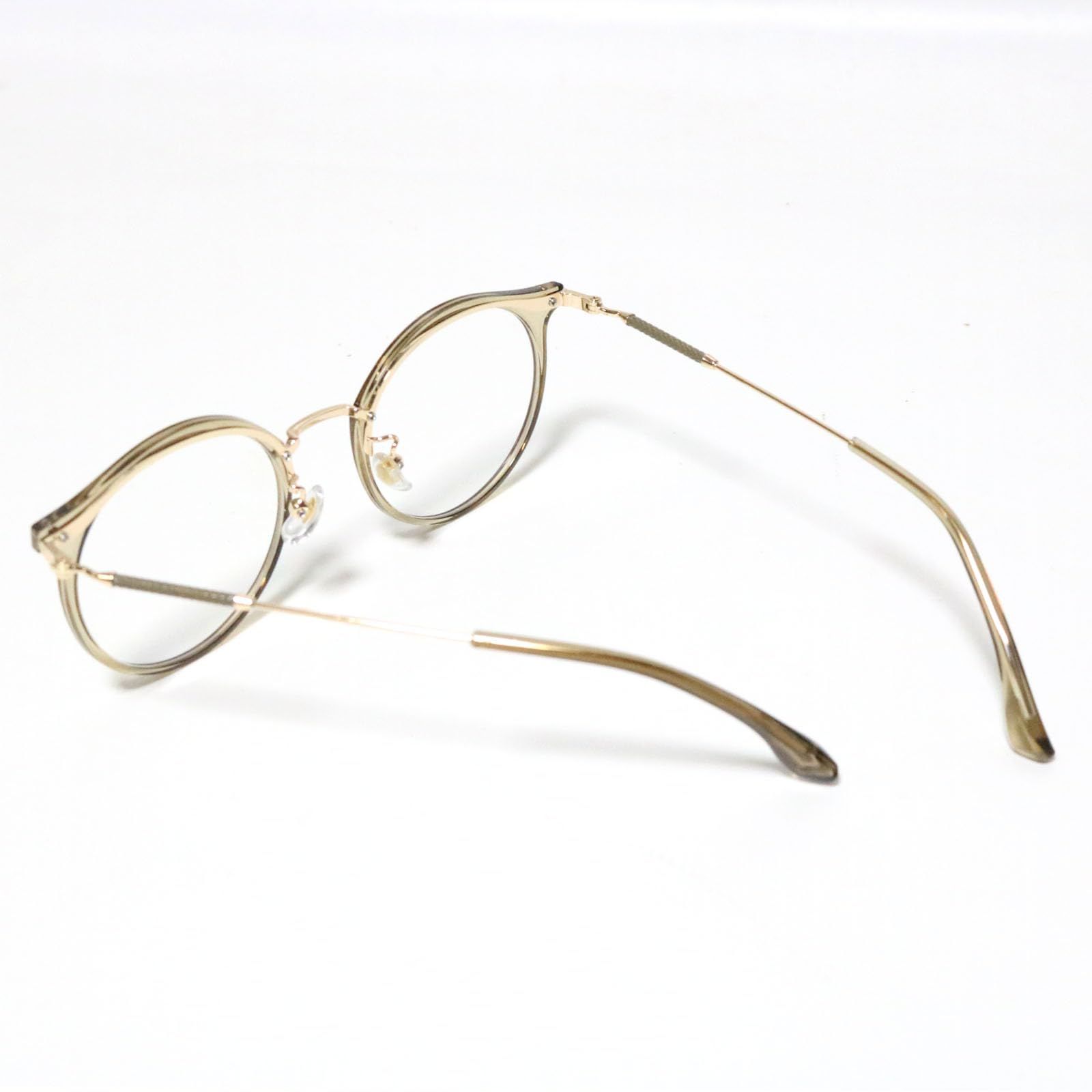 ベルクート] グリーン×ゴールド 伊達メガネ 伊達眼鏡 だてめがね だて