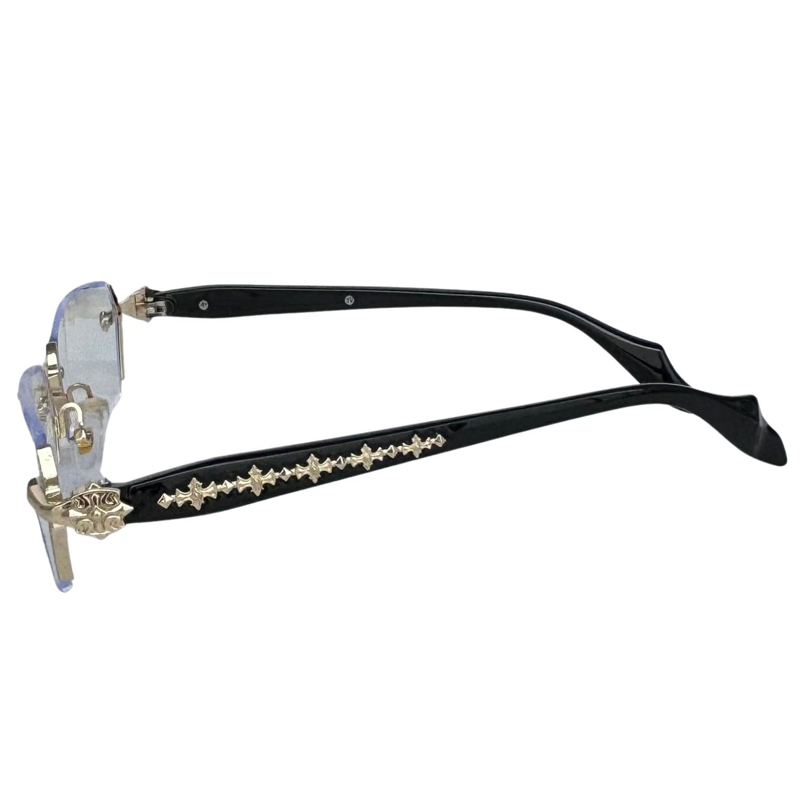 mistero】 ゴールド 伊達メガネ眼鏡サングラス リムレス 縁無し 韓国