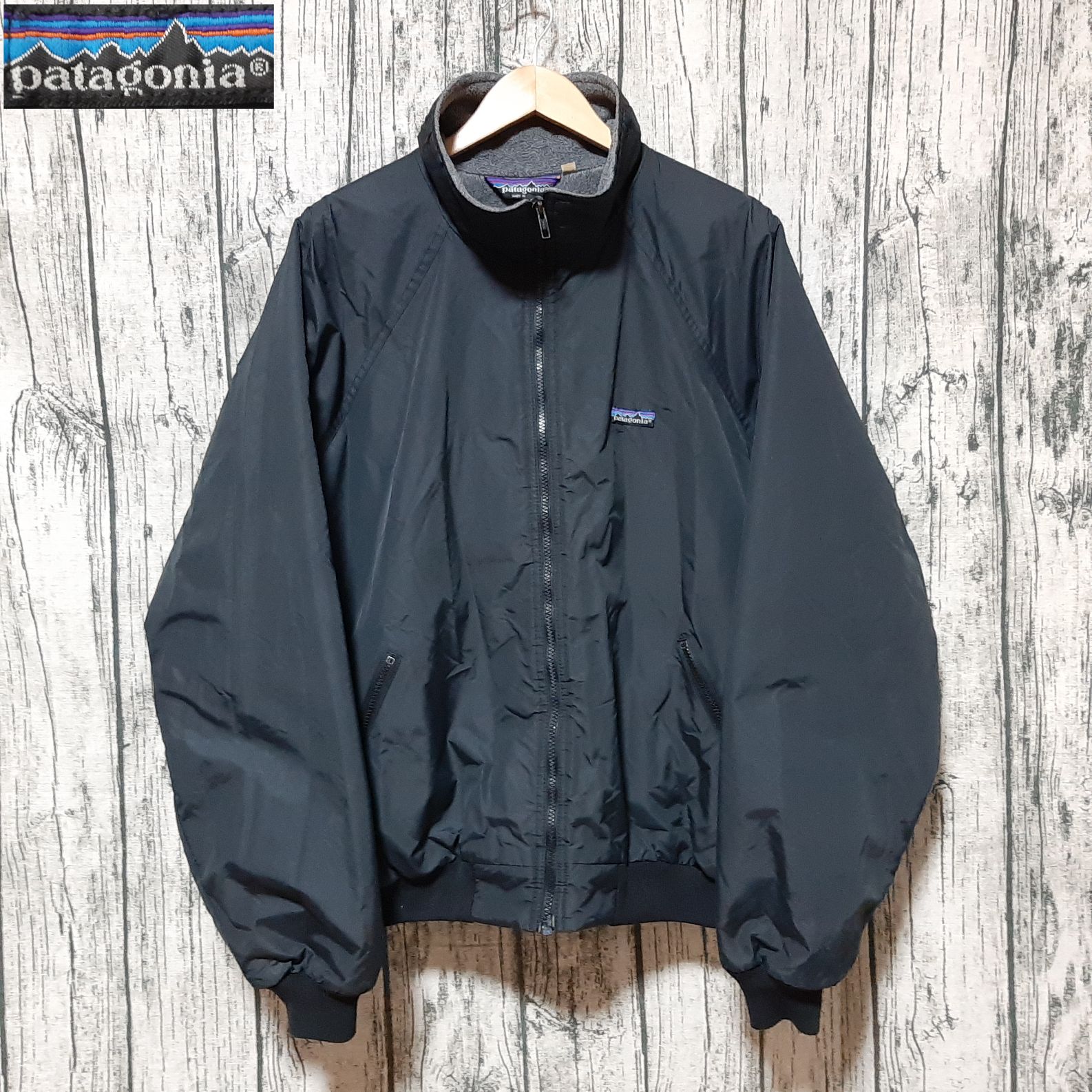 size XL】80s USA製 パタゴニア シェルドシンチラ ブラック 黒 初期型