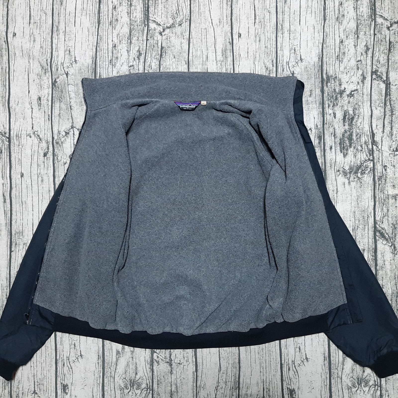 size XL】80s USA製 パタゴニア シェルドシンチラ ブラック 黒 初期型